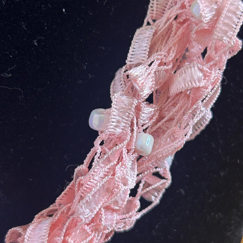 Unique crochet style coral necklace. - Picture 4 of 4